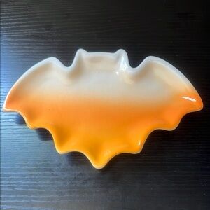 Ashland Orange and White Bat Shaped Trinket Tray